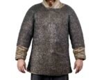 Titanium Chainmail Haubergeon - Construction 9 MM Every Ring Dome Riveted Flat Ring Best For Larp or Rein fair events