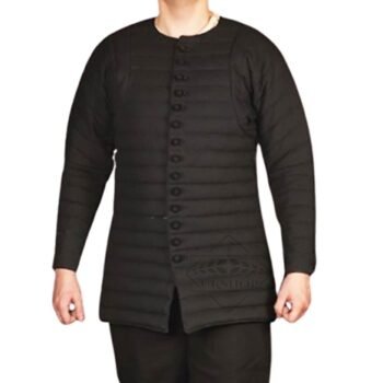 Medieval Gambeson - Black with Button