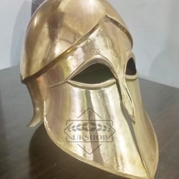 Brass Corinthian helmets