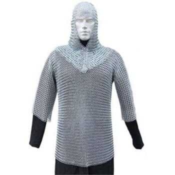 6mm Butted Aluminum Chainmail Shirt with coif, Easter
