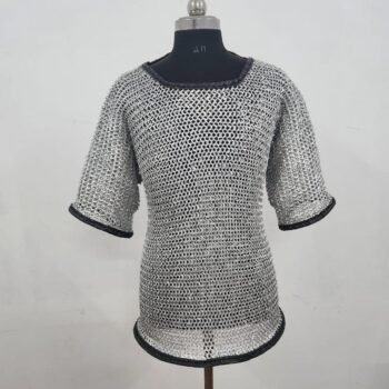 Chainmail shirt 10MM Flat Ring Riveted with Solid Ring - Aluminium