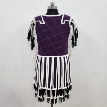 Roman Subarmalis Purple Color with Black Fringe
