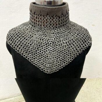 Titanium Chainmail Collar - Dome Riveted Flat Rings Every Ring Riveted