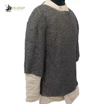Chainmail Shirt 9 MM Flat Ring Riveted With Solid Rings Half Sleeve
