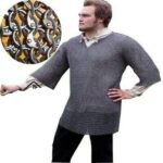9mm Aluminum Chainmail shirt, 9MM Half Sleeve Round Riveted With solid Rings Chainmail shirt, Thanks giving gift