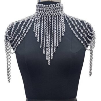 Chainmail Collar, Aluminum Butted Ring Ren Faire Costume