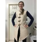 Medieval Costume Thick Padded Gambeson Sleeve Less Jacket Aketon Coat fancy Coat