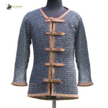 9MM Chainmail Shirt Flat Ring Riveted with Solid Ring