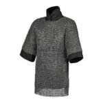 Chainmail Shirt 10MM Flat Ring Riveted with Solid Ring Aluminium Dark Gray