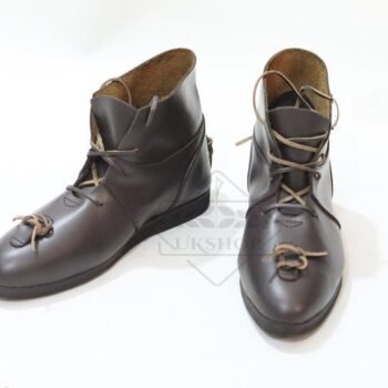 HMB Medieval Boots With Rubber Sole - Dark Brown