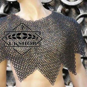 Chainmail Avantail, 9mm Round Riveted With Solid Rings Avantail, Thanks giving gift