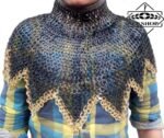 Chainmail Standard - 9mm Bishop's Mantle - Flat Rings Dome Riveted with 2/3 brass rows, Thanksgiving gift