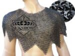 Chainmaile Avantail, 9mm Flat Riveted With Solid Rings Chainmail Avantail, Thanks giving gift