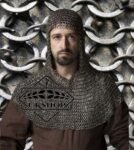 Chainmail Coif, 9mm Round Riveted With Solid Rings Coif, Thanksgiving gift