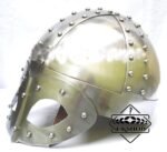 Viking Face Mask Helmet, FREE Liner & Chain For Man-Replica, Thanks giving gift