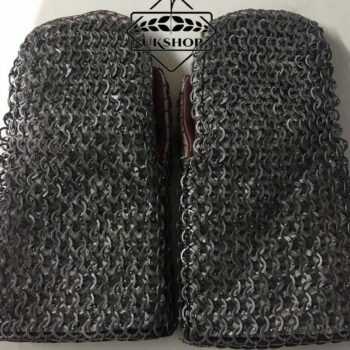 Chainmail Gloves, Chainmail Mittens with Leather Grips, Thanks giving gift