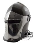 Medieval Barbuta Helmet - Fully Functional  Helmet Mild Steel With Inner Leather