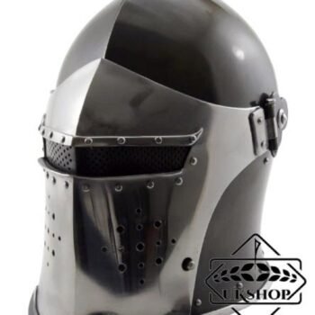 Medieval Barbuta Helmet - Fully Functional  Helmet Mild Steel With Inner Leather