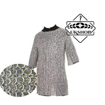 9mm Chainmail shirt, Half Sleeves 9MM Flat riveted with solid rings Aluminium Chainmail shirt, Thanks giving gift