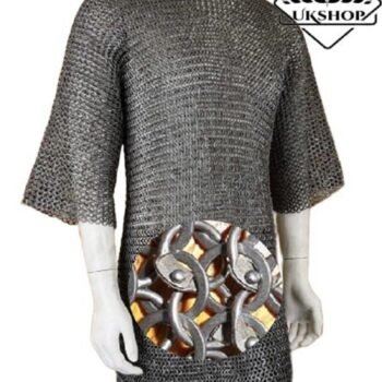 Chainmail shirt, 10MM Round Riveted With solid rings Nazgul Costume