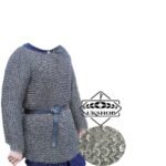 Chainmail shirt, 10mm Round riveted with Solid Rings Full Sleeves
