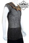 9MM Chainmail Roman Lorica Hamata, Alternating Dome Riveted Construction in mild steel, Thanksgiving gift
