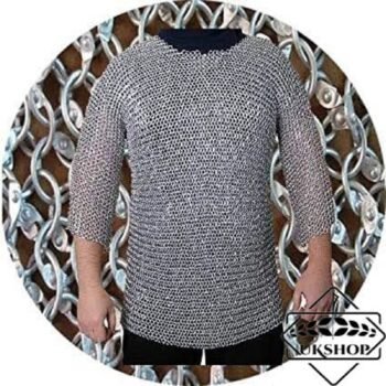 Aluminum Chainmail shirt, 9 MM Round Riveted Chainmail Shirt, Half Sleeves Chainmail Shirt, Thanksgiving gift