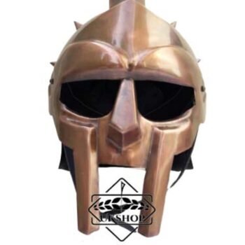 Roman Gladiator Helmet - Copper Antic Finish