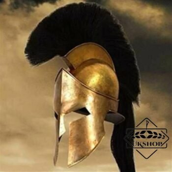 Spartan Helmet with Black Plume, 300 movie Helmets