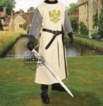 Solid Tunic with Embroidered Crest with Falcon, Embroidered Cotton Tunic, Thanks giving gift