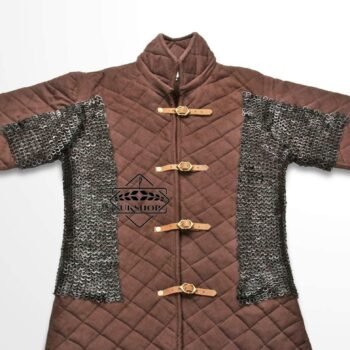 Gambeson with Chainmail Voiders, 9mm Flat Riveted with Solid Ring Voiders Gusset Pair, Thanks giving gift