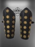 Roman Leather Bracers with Brass Accents "Cassius"; Brass Accented Roman Inspired Bracers| Leather Arm Guard | Thanks giving gift