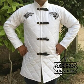Medieval Gambeson with Wolf Face Design