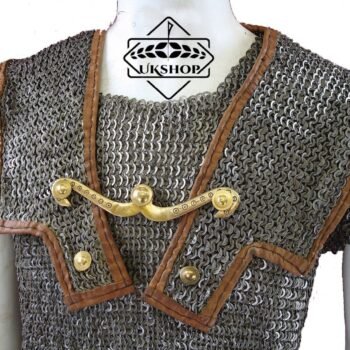 Rust free Stainless Steel Shoulder Doubling for Roman Chain Armour Lorica Hamata | Flat Rivited with soild rings, Thanks giving gift