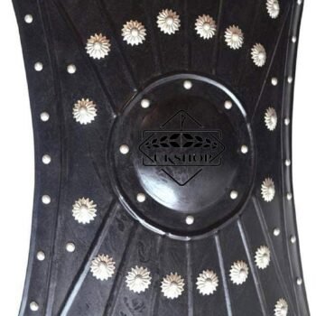Medieval Barbarian Armor Templar Viking 18” Iron Shield| Handmade Battle Ready Functional Warrior Metal Shield Black | Thanks giving gift