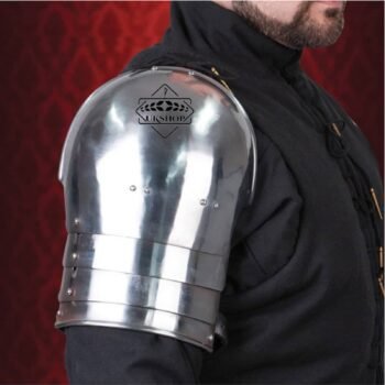 Simple XIV Century Medieval Pauldrons arm Steel