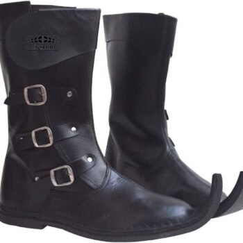Medieval long Leather Shoes, Renaissance Inspired Loafer Boot, Thanks giving gift