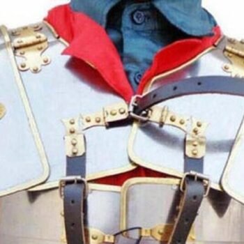 Roman Lorica Segmentata, Shoulders only with Brass Trim | Roman Soldier Military | Thanks giving gift