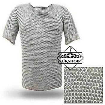 ALUMINUM Butted Chainmail Shirt Haubergeon, Medieval Costume Armor, Easter
