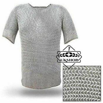 6mm Aluminum Chainmail Shirt, 6mm Butted Chainmail Half Sleeves shirt Haubergeon, Thanks giving gift