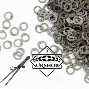 Flat rings with Round Rivets 6mm, 7mm ,8mm or 9mm Natural Finish- Riveted Chainmail Rings, LARP, Reenactment, Thanks giving gift