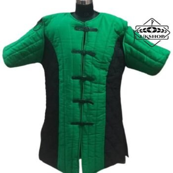 Medieval Gambeson Green with Black