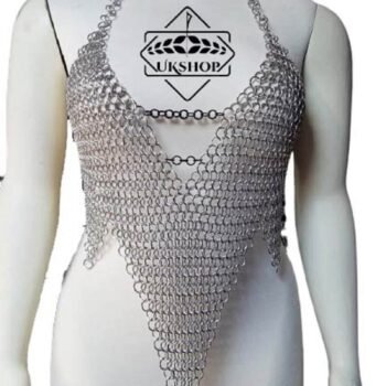 Sexy Chainmail Bra Top, Aluminum Chain mail Halter, Thanks giving gift