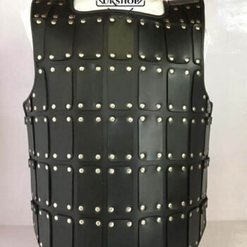 Black leather Armor|  Mercenarie Brigandine Armor | Viking SCA renaissance Larp, Thanks giving gift