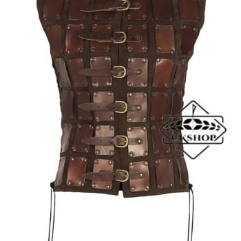 Short Leather Brigantine, Leather body armor, Thanks giving gift