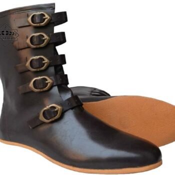 Medieval Leather Boots Reenactment Costume Boot, Thanks giving gift