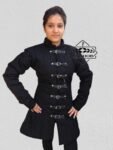 Medieval Black Female Gambeson Full Sleeve Gambeson, Thanks giving gift