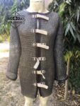9mm Chainmail shirt, 9MM Flat Riveted with Solid Rings, Medieval opened chainmail shirt, Thanks giving gift