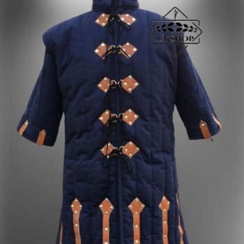 Medieval Costume Gambeson Reenactment Roman Blue Color Fancy Style, Thanks giving gift