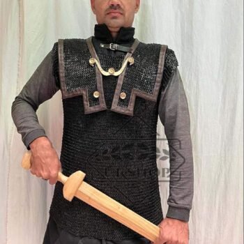 Chainmail Lorica Hamata- 6MM Round Ring Riveted With Solid Ring